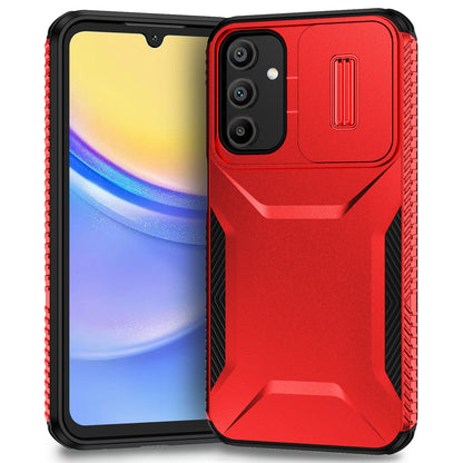 Samsung Galaxy A15 5G Phone Case with Sliding Camshield | Military-Grade TPU & PC Protective Anti-Scratch Anti-Skid Cover, Durable Shockproof Design