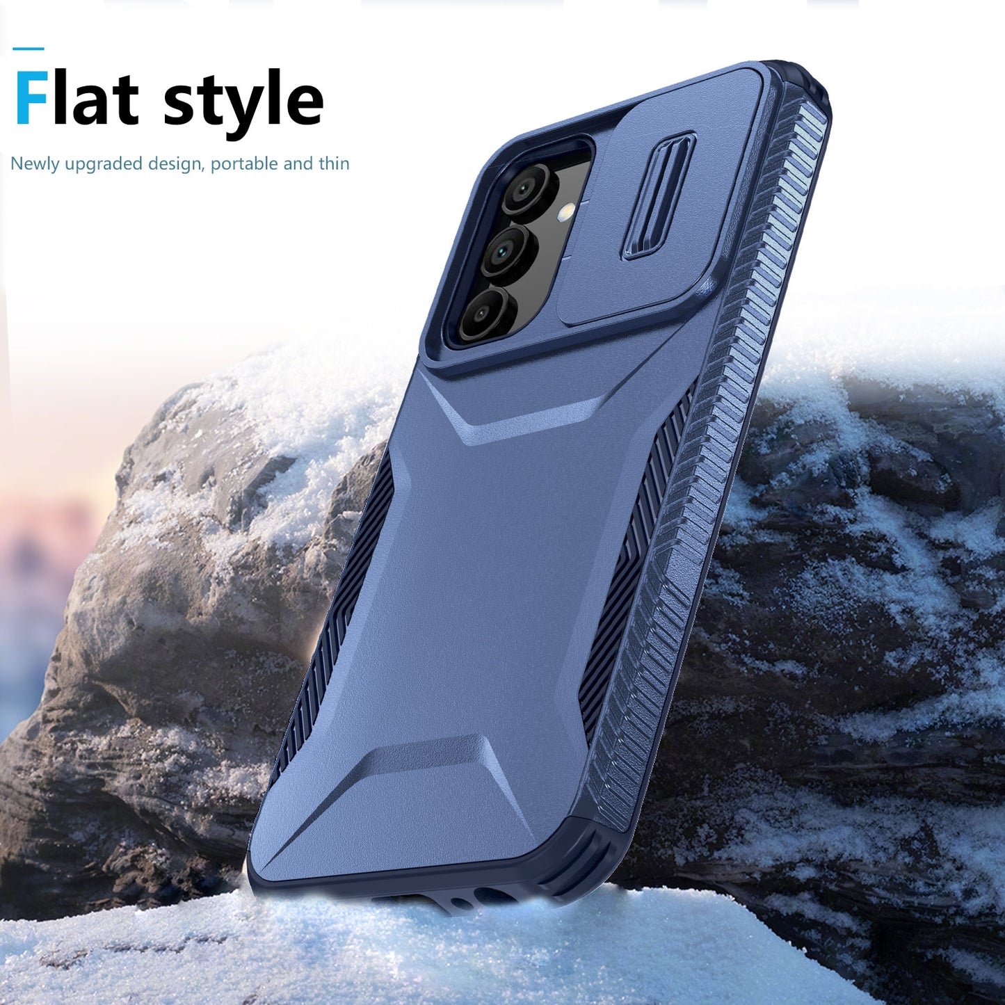 Samsung Galaxy A15 5G Phone Case with Sliding Camshield | Military-Grade TPU & PC Protective Anti-Scratch Anti-Skid Cover, Durable Shockproof Design