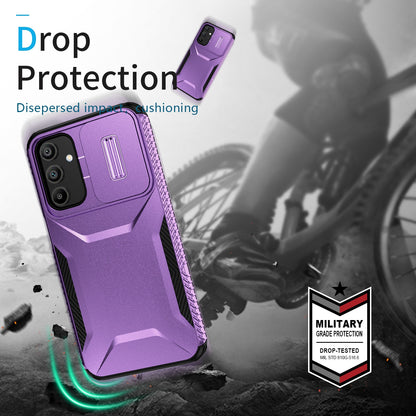 Samsung Galaxy A15 5G Phone Case with Sliding Camshield | Military-Grade TPU & PC Protective Anti-Scratch Anti-Skid Cover, Durable Shockproof Design