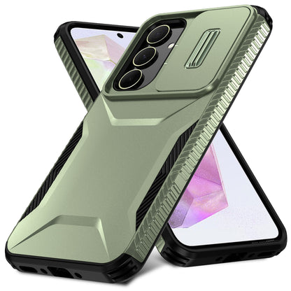 Samsung Galaxy A35 5G Phone Case with Sliding Camshield | Military-Grade TPU & PC Protective Anti-Scratch Anti-Skid Cover, Durable Shockproof Design