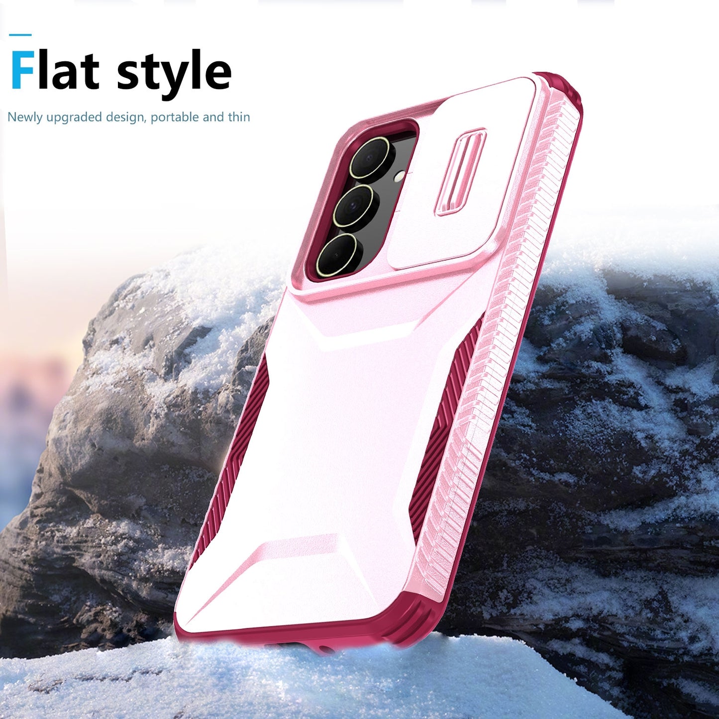 Samsung Galaxy A35 5G Phone Case with Sliding Camshield | Military-Grade TPU & PC Protective Anti-Scratch Anti-Skid Cover, Durable Shockproof Design