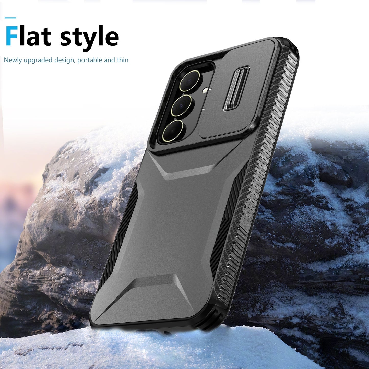 Samsung Galaxy A35 5G Phone Case with Sliding Camshield | Military-Grade TPU & PC Protective Anti-Scratch Anti-Skid Cover, Durable Shockproof Design