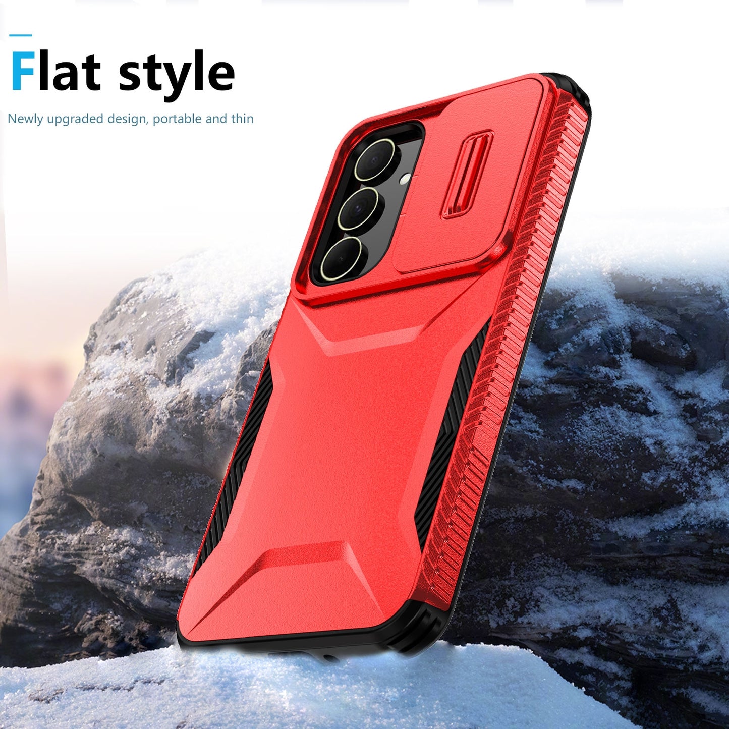 Samsung Galaxy A35 5G Phone Case with Sliding Camshield | Military-Grade TPU & PC Protective Anti-Scratch Anti-Skid Cover, Durable Shockproof Design