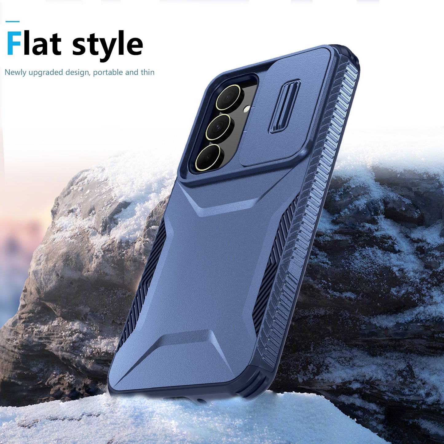 Samsung Galaxy A35 5G Phone Case with Sliding Camshield | Military-Grade TPU & PC Protective Anti-Scratch Anti-Skid Cover, Durable Shockproof Design