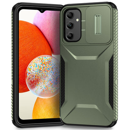 Samsung Galaxy A14 5G Phone Case with Sliding Camshield | Military-Grade TPU & PC Protective Anti-Scratch Anti-Skid Cover, Durable Shockproof Design