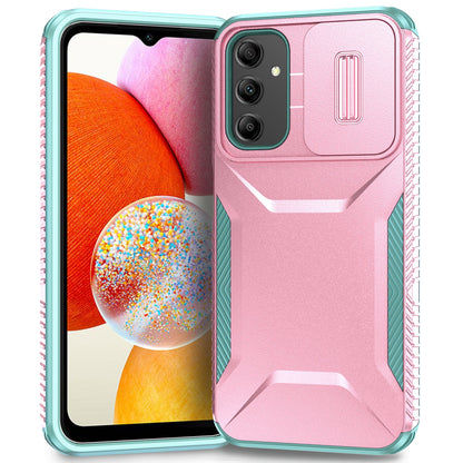 Samsung Galaxy A14 5G Phone Case with Sliding Camshield | Military-Grade TPU & PC Protective Anti-Scratch Anti-Skid Cover, Durable Shockproof Design