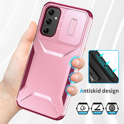 Samsung Galaxy A14 5G Phone Case with Sliding Camshield | Military-Grade TPU & PC Protective Anti-Scratch Anti-Skid Cover, Durable Shockproof Design