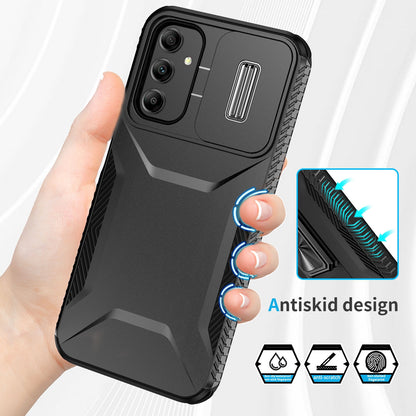 Samsung Galaxy A14 5G Phone Case with Sliding Camshield | Military-Grade TPU & PC Protective Anti-Scratch Anti-Skid Cover, Durable Shockproof Design