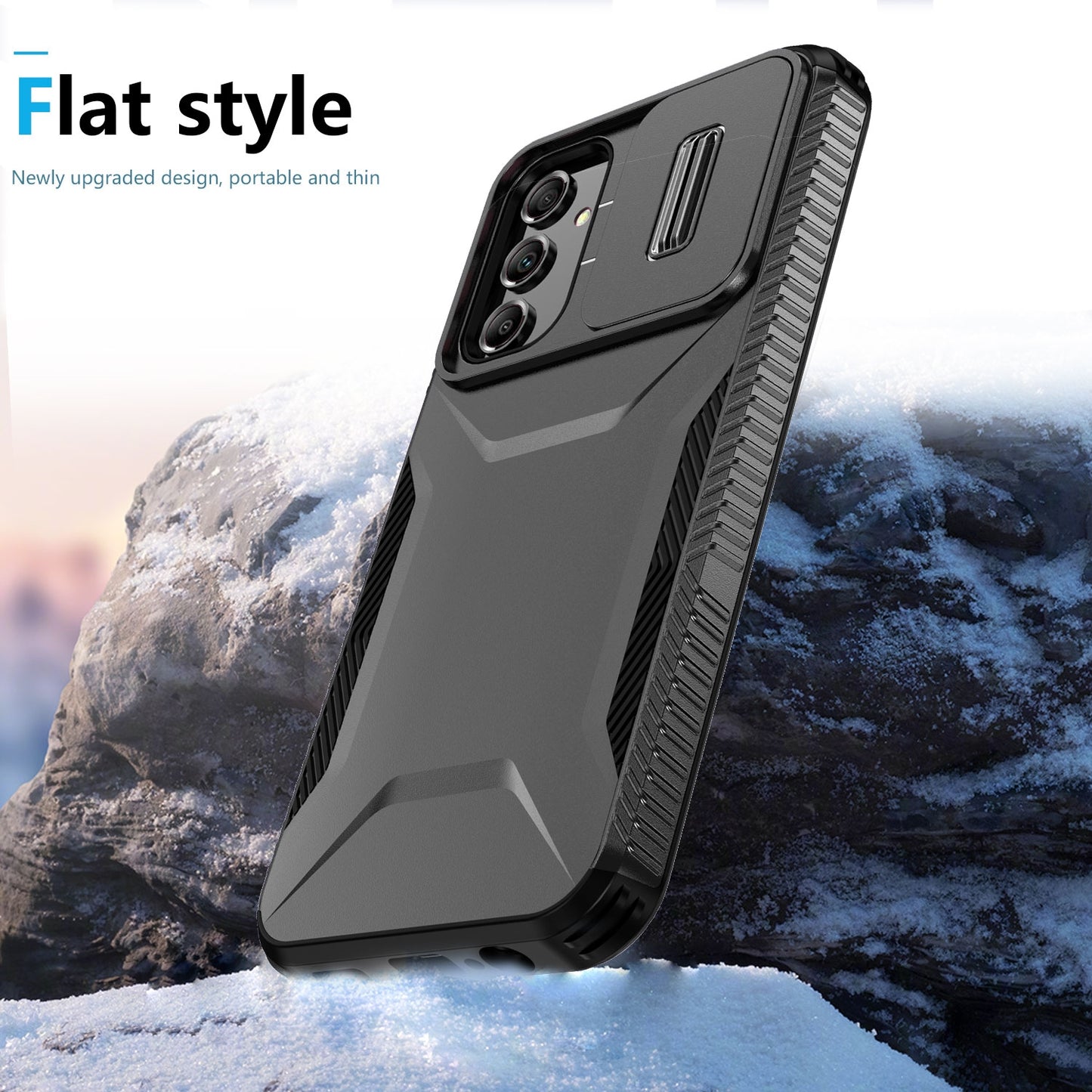 Samsung Galaxy A14 5G Phone Case with Sliding Camshield | Military-Grade TPU & PC Protective Anti-Scratch Anti-Skid Cover, Durable Shockproof Design