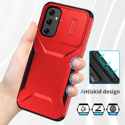 Samsung Galaxy A14 5G Phone Case with Sliding Camshield | Military-Grade TPU & PC Protective Anti-Scratch Anti-Skid Cover, Durable Shockproof Design