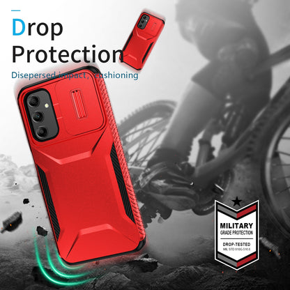 Samsung Galaxy A14 5G Phone Case with Sliding Camshield | Military-Grade TPU & PC Protective Anti-Scratch Anti-Skid Cover, Durable Shockproof Design