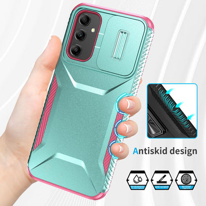 Samsung Galaxy A14 5G Phone Case with Sliding Camshield | Military-Grade TPU & PC Protective Anti-Scratch Anti-Skid Cover, Durable Shockproof Design