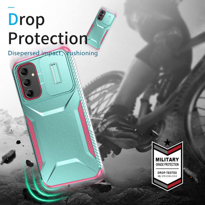 Samsung Galaxy A14 5G Phone Case with Sliding Camshield | Military-Grade TPU & PC Protective Anti-Scratch Anti-Skid Cover, Durable Shockproof Design