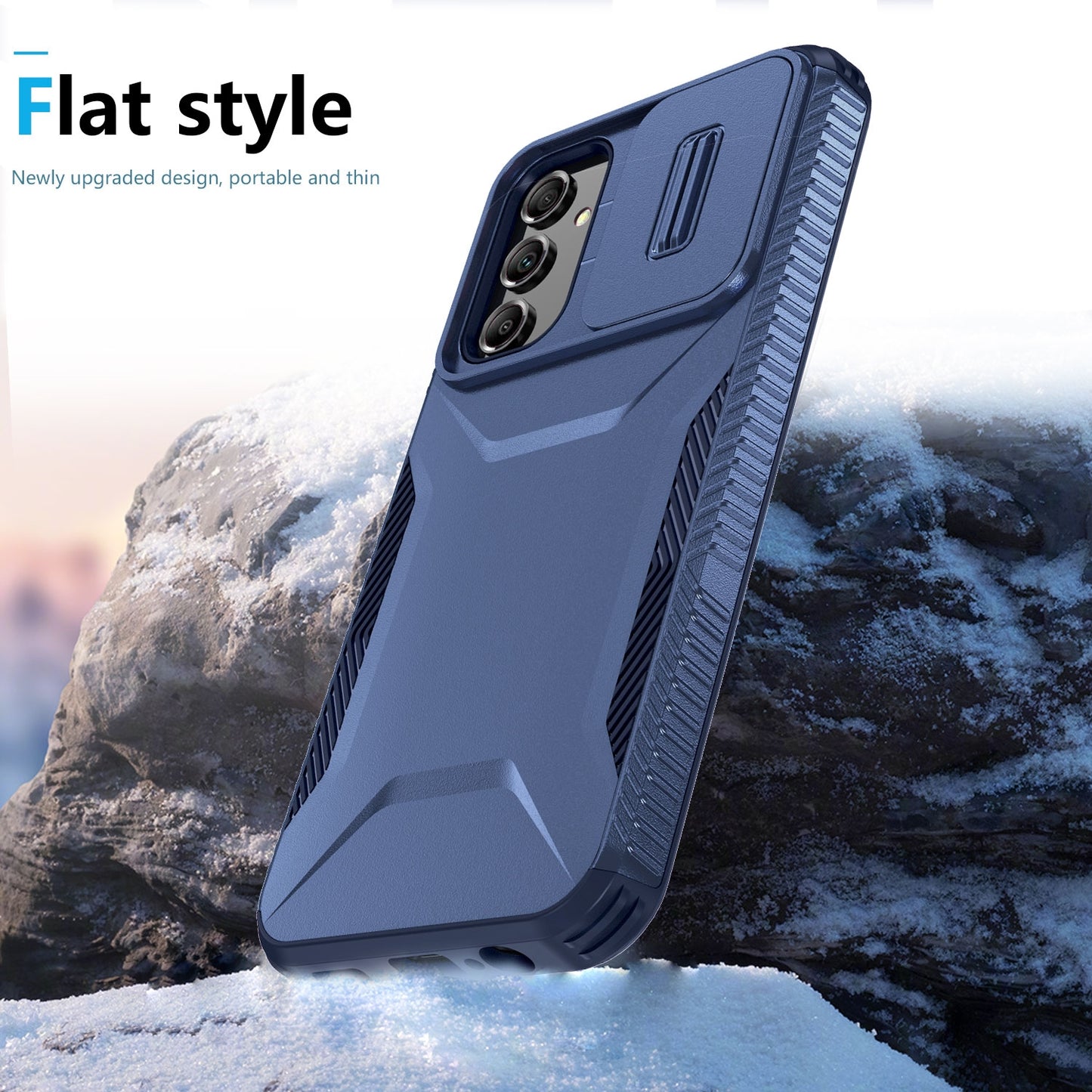 Samsung Galaxy A14 5G Phone Case with Sliding Camshield | Military-Grade TPU & PC Protective Anti-Scratch Anti-Skid Cover, Durable Shockproof Design