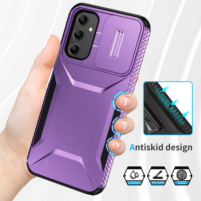 Samsung Galaxy A14 5G Phone Case with Sliding Camshield | Military-Grade TPU & PC Protective Anti-Scratch Anti-Skid Cover, Durable Shockproof Design