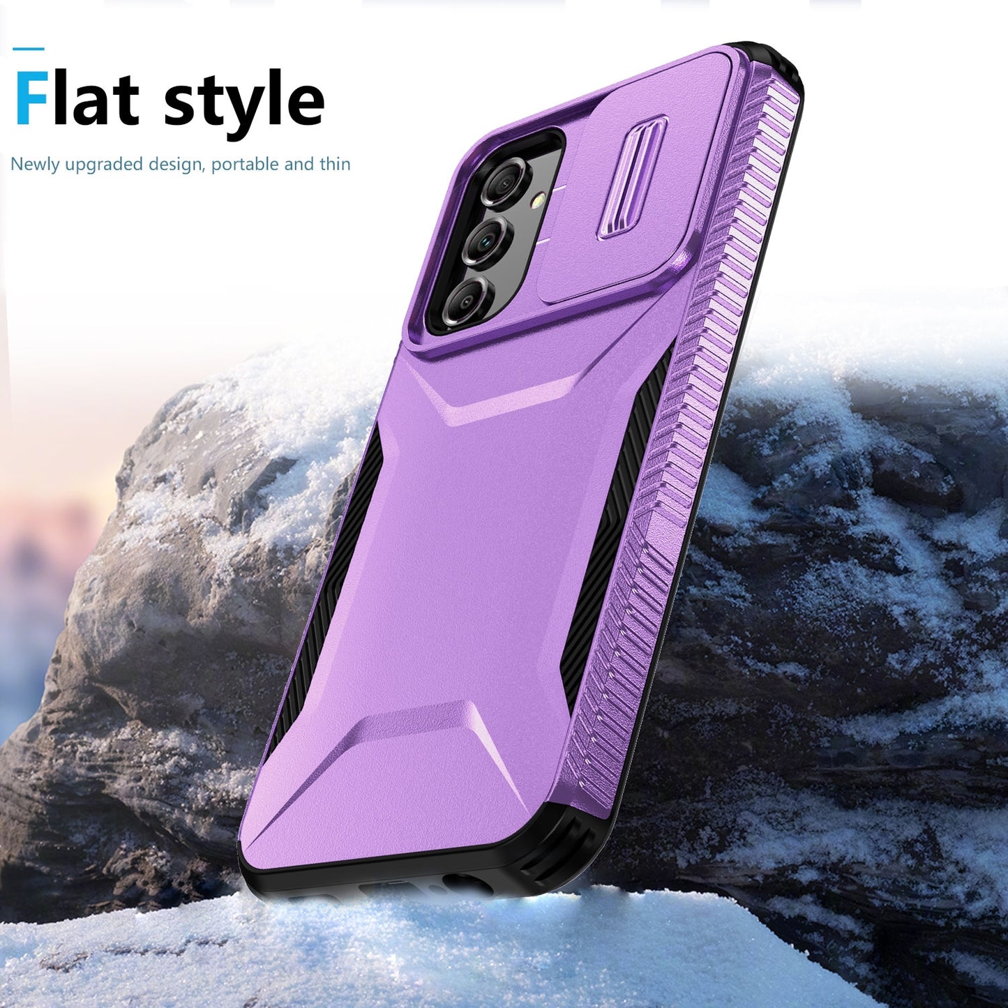 Samsung Galaxy A14 5G Phone Case with Sliding Camshield | Military-Grade TPU & PC Protective Anti-Scratch Anti-Skid Cover, Durable Shockproof Design