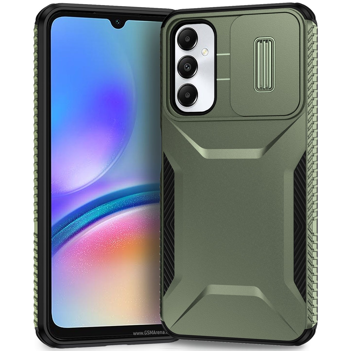 Samsung Galaxy A05s Phone Case with Sliding Camshield | Military-Grade TPU & PC Protective Anti-Scratch Anti-Skid Cover, Durable Shockproof Design
