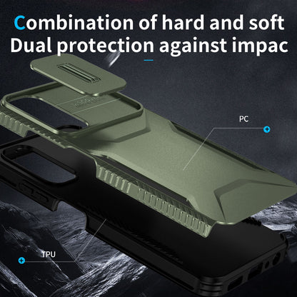 Samsung Galaxy A05s Phone Case with Sliding Camshield | Military-Grade TPU & PC Protective Anti-Scratch Anti-Skid Cover, Durable Shockproof Design