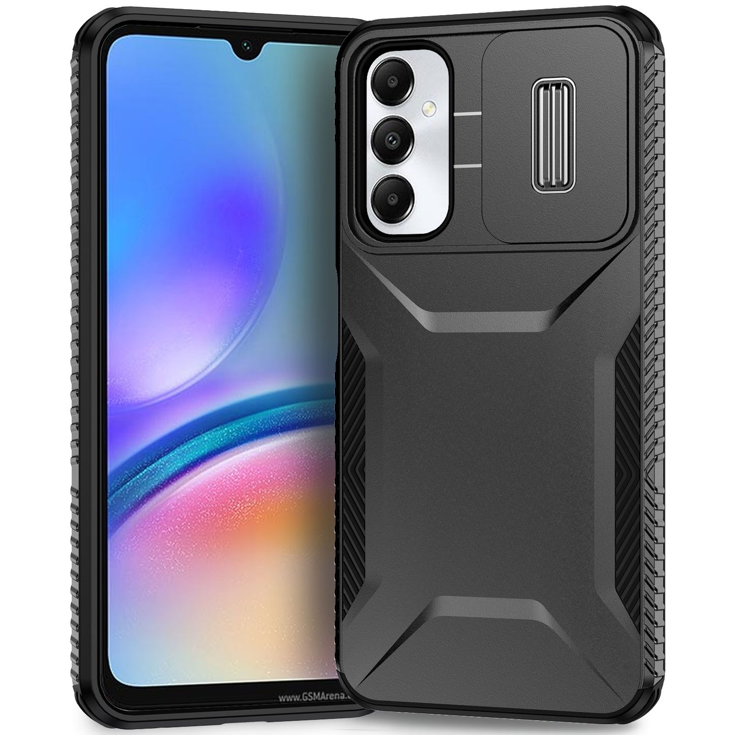 Samsung Galaxy A05s Phone Case with Sliding Camshield | Military-Grade TPU & PC Protective Anti-Scratch Anti-Skid Cover, Durable Shockproof Design