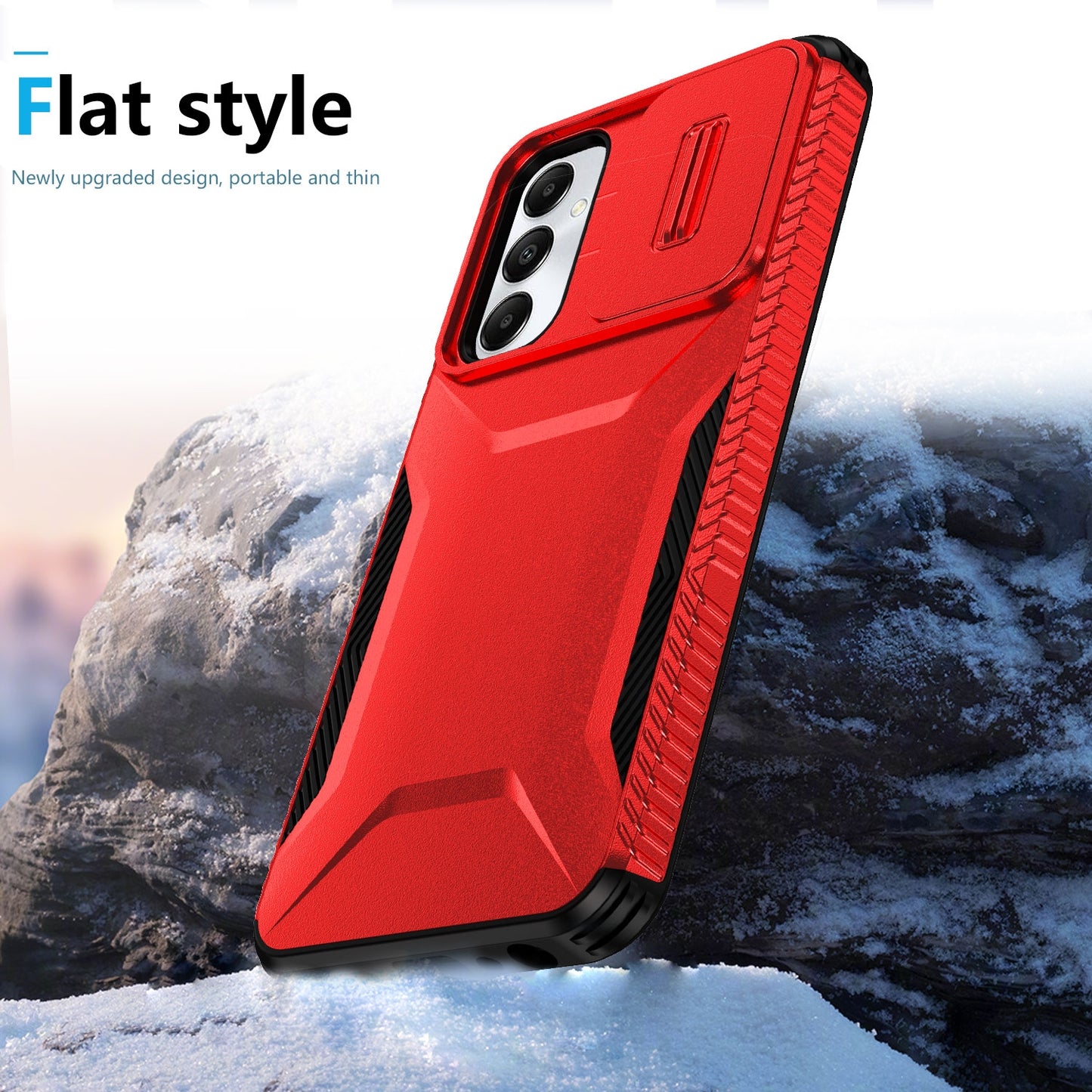 Samsung Galaxy A05s Phone Case with Sliding Camshield | Military-Grade TPU & PC Protective Anti-Scratch Anti-Skid Cover, Durable Shockproof Design