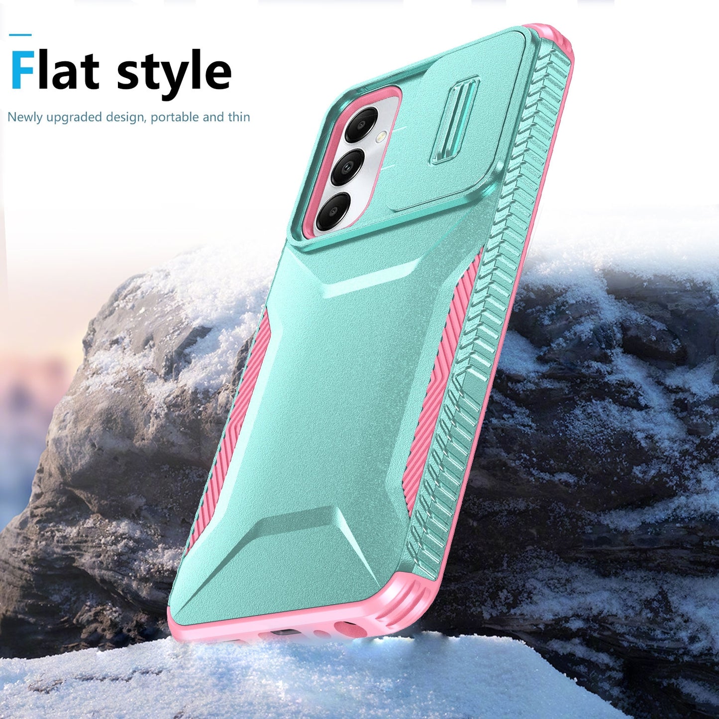 Samsung Galaxy A05s Phone Case with Sliding Camshield | Military-Grade TPU & PC Protective Anti-Scratch Anti-Skid Cover, Durable Shockproof Design