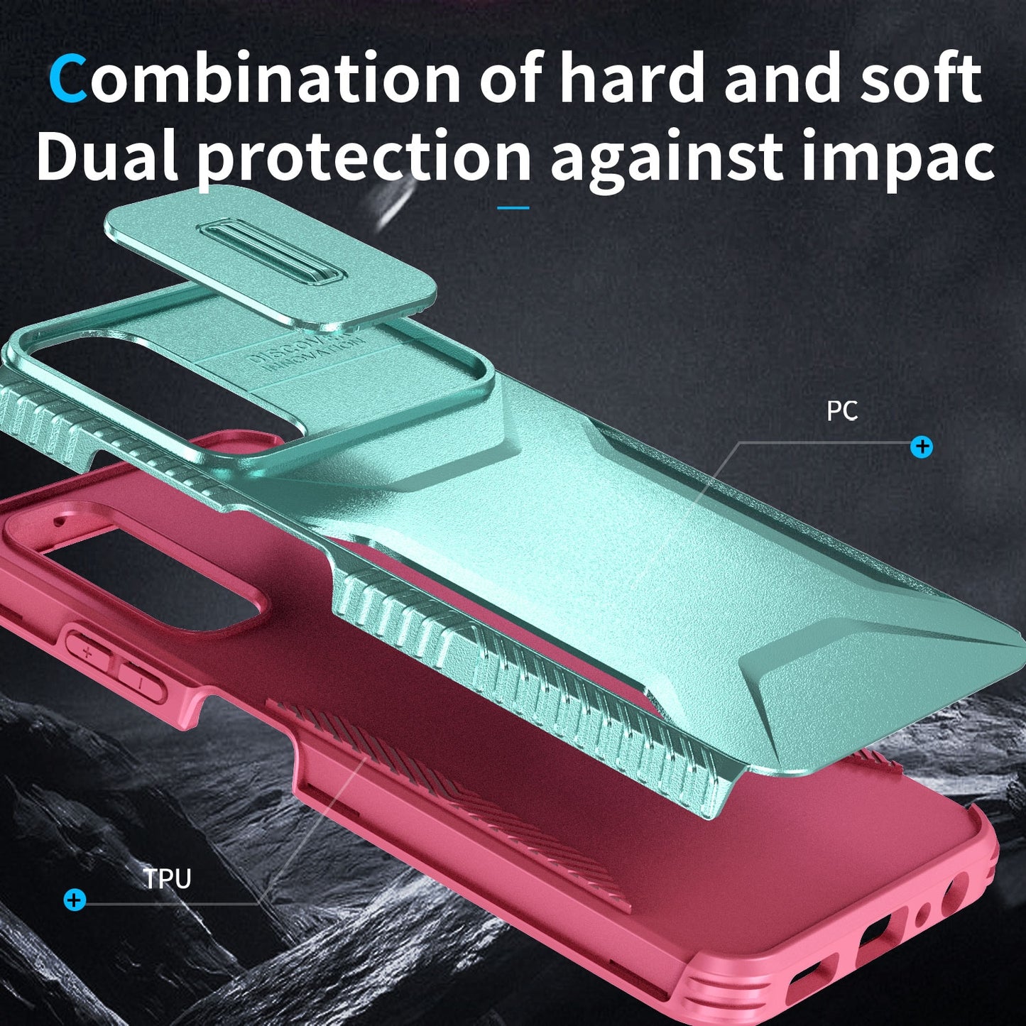 Samsung Galaxy A05s Phone Case with Sliding Camshield | Military-Grade TPU & PC Protective Anti-Scratch Anti-Skid Cover, Durable Shockproof Design