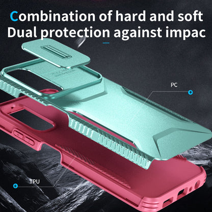 Samsung Galaxy A05s Phone Case with Sliding Camshield | Military-Grade TPU & PC Protective Anti-Scratch Anti-Skid Cover, Durable Shockproof Design