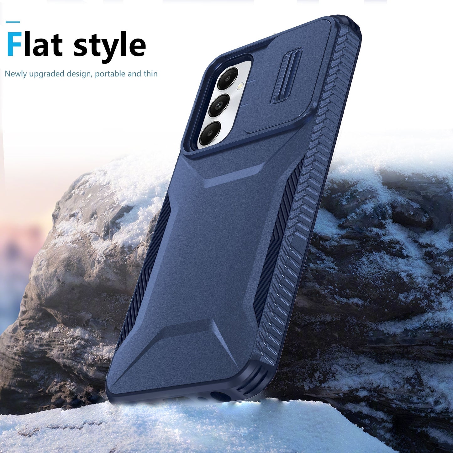 Samsung Galaxy A05s Phone Case with Sliding Camshield | Military-Grade TPU & PC Protective Anti-Scratch Anti-Skid Cover, Durable Shockproof Design