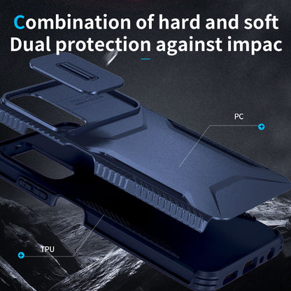 Samsung Galaxy A05s Phone Case with Sliding Camshield | Military-Grade TPU & PC Protective Anti-Scratch Anti-Skid Cover, Durable Shockproof Design