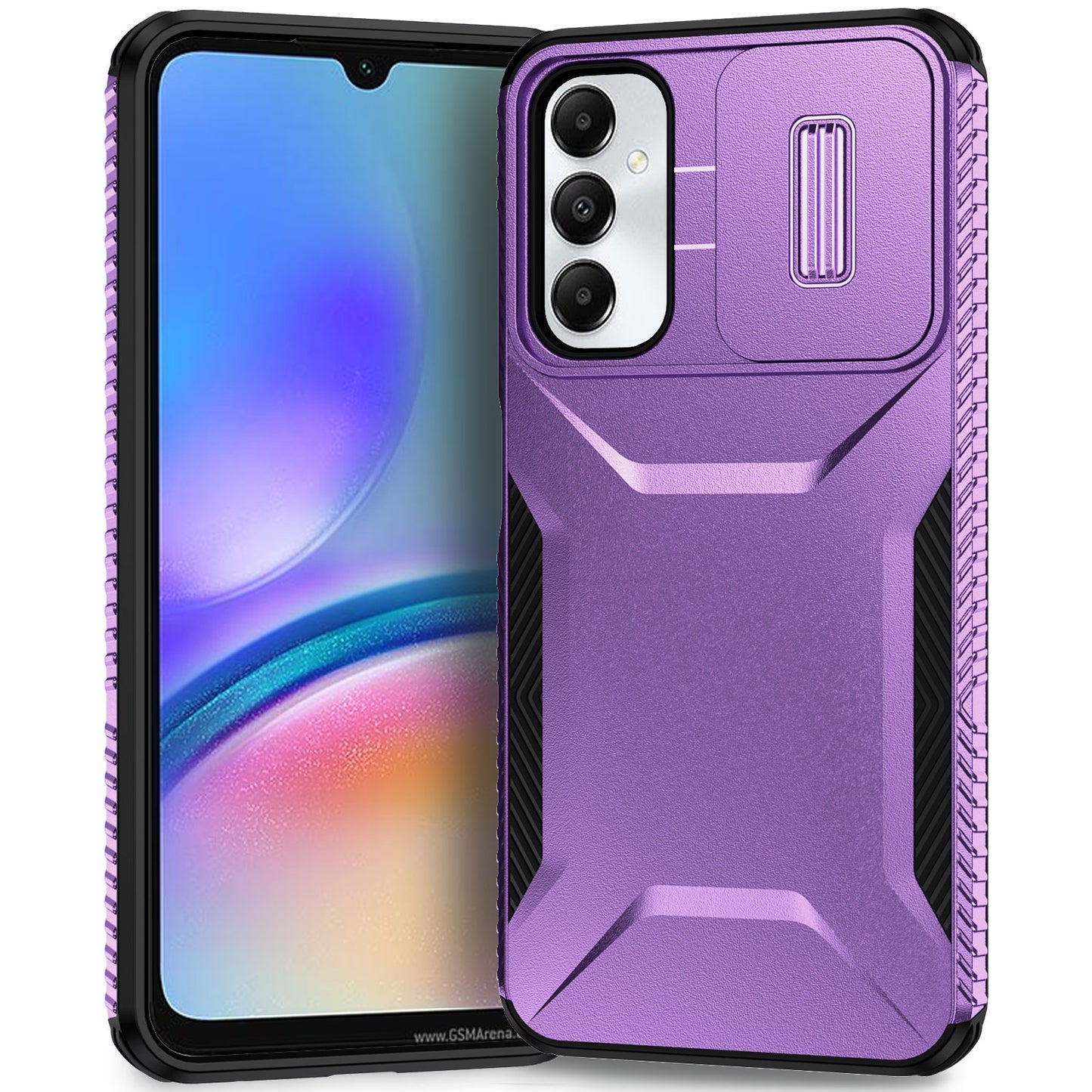 Samsung Galaxy A05s Phone Case with Sliding Camshield | Military-Grade TPU & PC Protective Anti-Scratch Anti-Skid Cover, Durable Shockproof Design