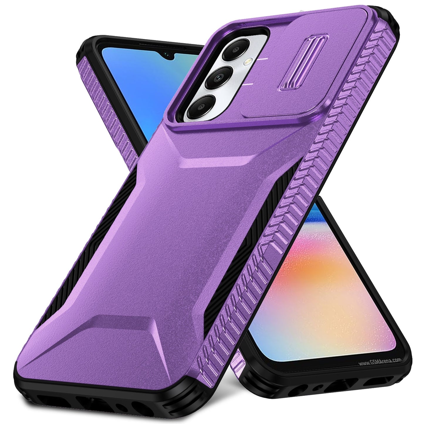 Samsung Galaxy A05s Phone Case with Sliding Camshield | Military-Grade TPU & PC Protective Anti-Scratch Anti-Skid Cover, Durable Shockproof Design