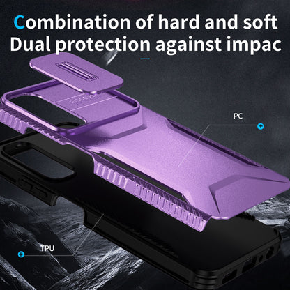 Samsung Galaxy A05s Phone Case with Sliding Camshield | Military-Grade TPU & PC Protective Anti-Scratch Anti-Skid Cover, Durable Shockproof Design