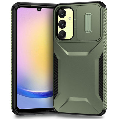 Samsung Galaxy A25 5G Phone Case with Sliding Camshield | Military-Grade TPU & PC Protective Anti-Scratch Anti-Skid Cover, Durable Shockproof Design