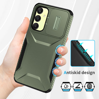 Samsung Galaxy A25 5G Phone Case with Sliding Camshield | Military-Grade TPU & PC Protective Anti-Scratch Anti-Skid Cover, Durable Shockproof Design