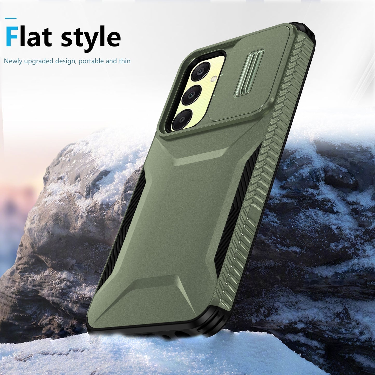 Samsung Galaxy A25 5G Phone Case with Sliding Camshield | Military-Grade TPU & PC Protective Anti-Scratch Anti-Skid Cover, Durable Shockproof Design