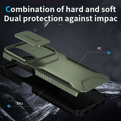Samsung Galaxy A25 5G Phone Case with Sliding Camshield | Military-Grade TPU & PC Protective Anti-Scratch Anti-Skid Cover, Durable Shockproof Design