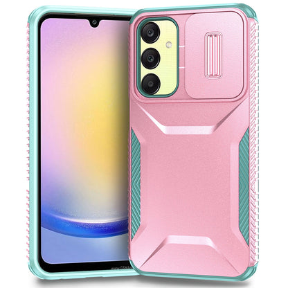 Samsung Galaxy A25 5G Phone Case with Sliding Camshield | Military-Grade TPU & PC Protective Anti-Scratch Anti-Skid Cover, Durable Shockproof Design