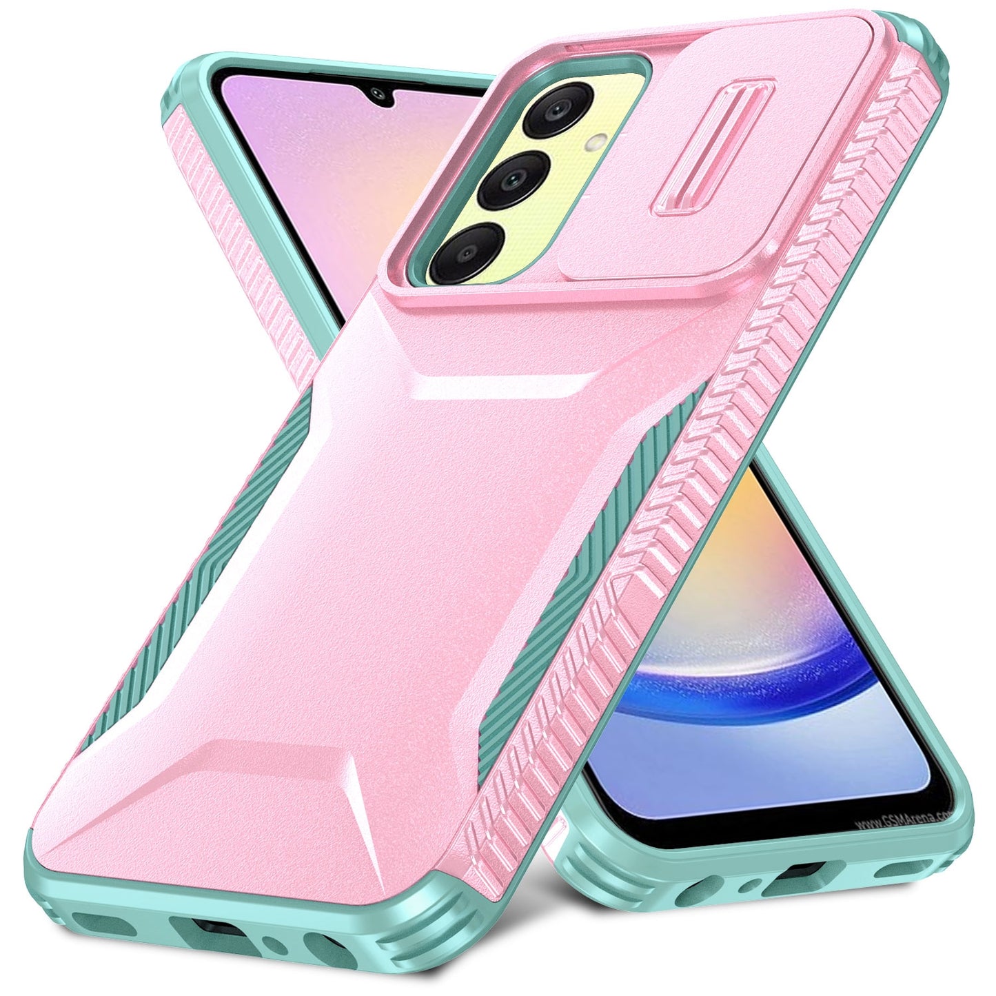 Samsung Galaxy A25 5G Phone Case with Sliding Camshield | Military-Grade TPU & PC Protective Anti-Scratch Anti-Skid Cover, Durable Shockproof Design