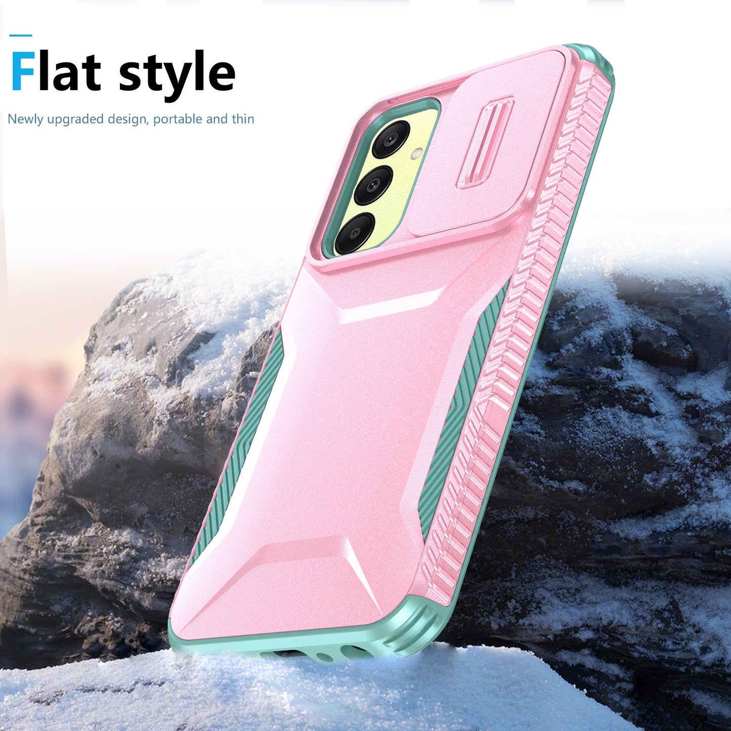 Samsung Galaxy A25 5G Phone Case with Sliding Camshield | Military-Grade TPU & PC Protective Anti-Scratch Anti-Skid Cover, Durable Shockproof Design