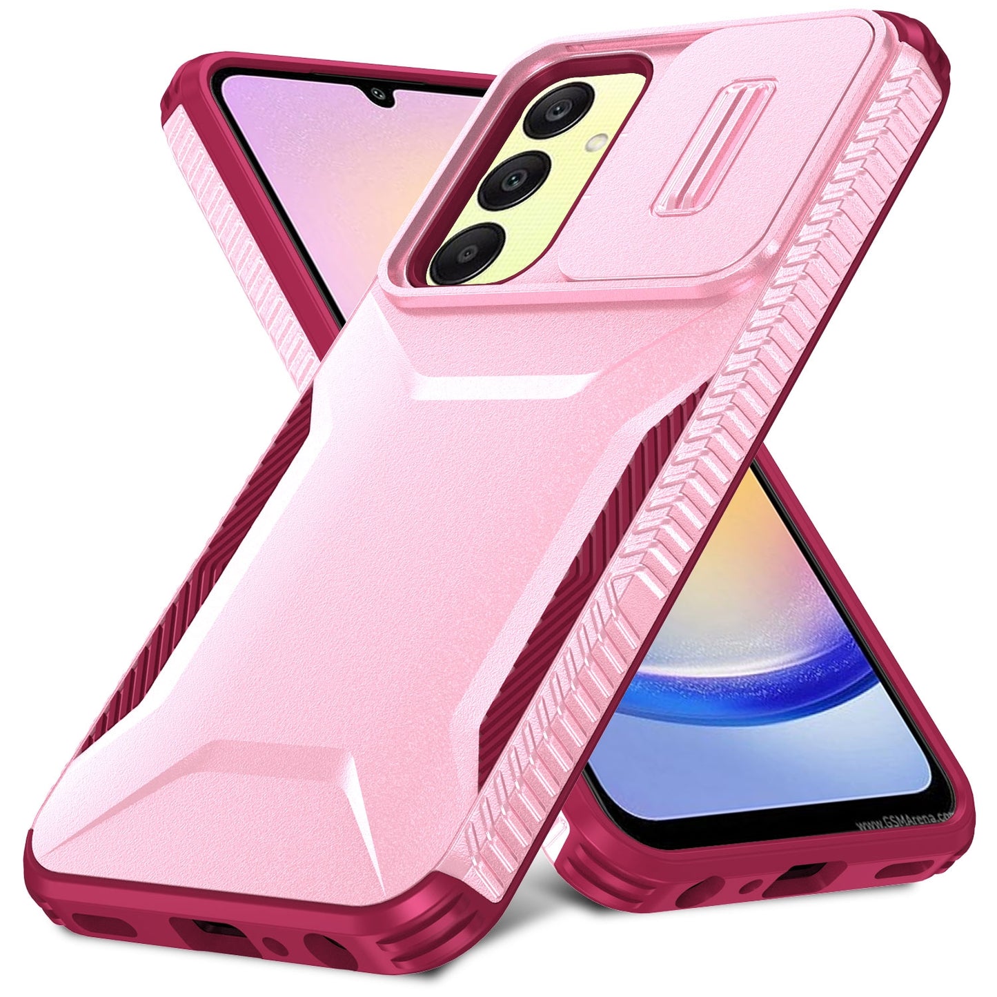 Samsung Galaxy A25 5G Phone Case with Sliding Camshield | Military-Grade TPU & PC Protective Anti-Scratch Anti-Skid Cover, Durable Shockproof Design