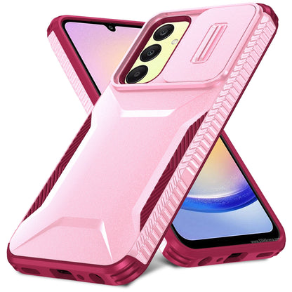 Samsung Galaxy A25 5G Phone Case with Sliding Camshield | Military-Grade TPU & PC Protective Anti-Scratch Anti-Skid Cover, Durable Shockproof Design