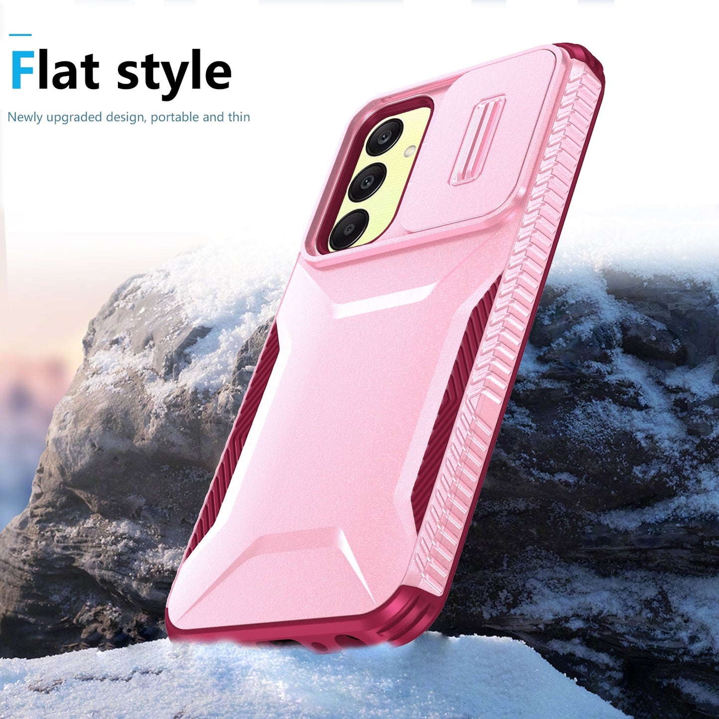 Samsung Galaxy A25 5G Phone Case with Sliding Camshield | Military-Grade TPU & PC Protective Anti-Scratch Anti-Skid Cover, Durable Shockproof Design