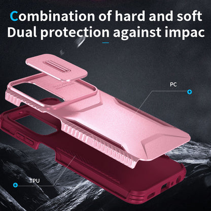 Samsung Galaxy A25 5G Phone Case with Sliding Camshield | Military-Grade TPU & PC Protective Anti-Scratch Anti-Skid Cover, Durable Shockproof Design