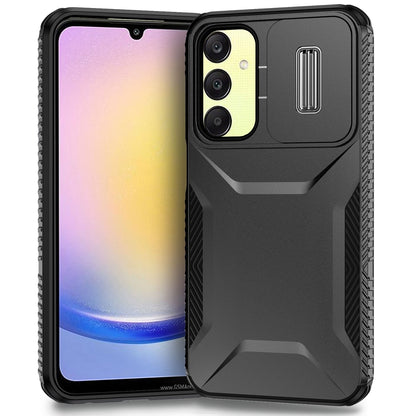 Samsung Galaxy A25 5G Phone Case with Sliding Camshield | Military-Grade TPU & PC Protective Anti-Scratch Anti-Skid Cover, Durable Shockproof Design