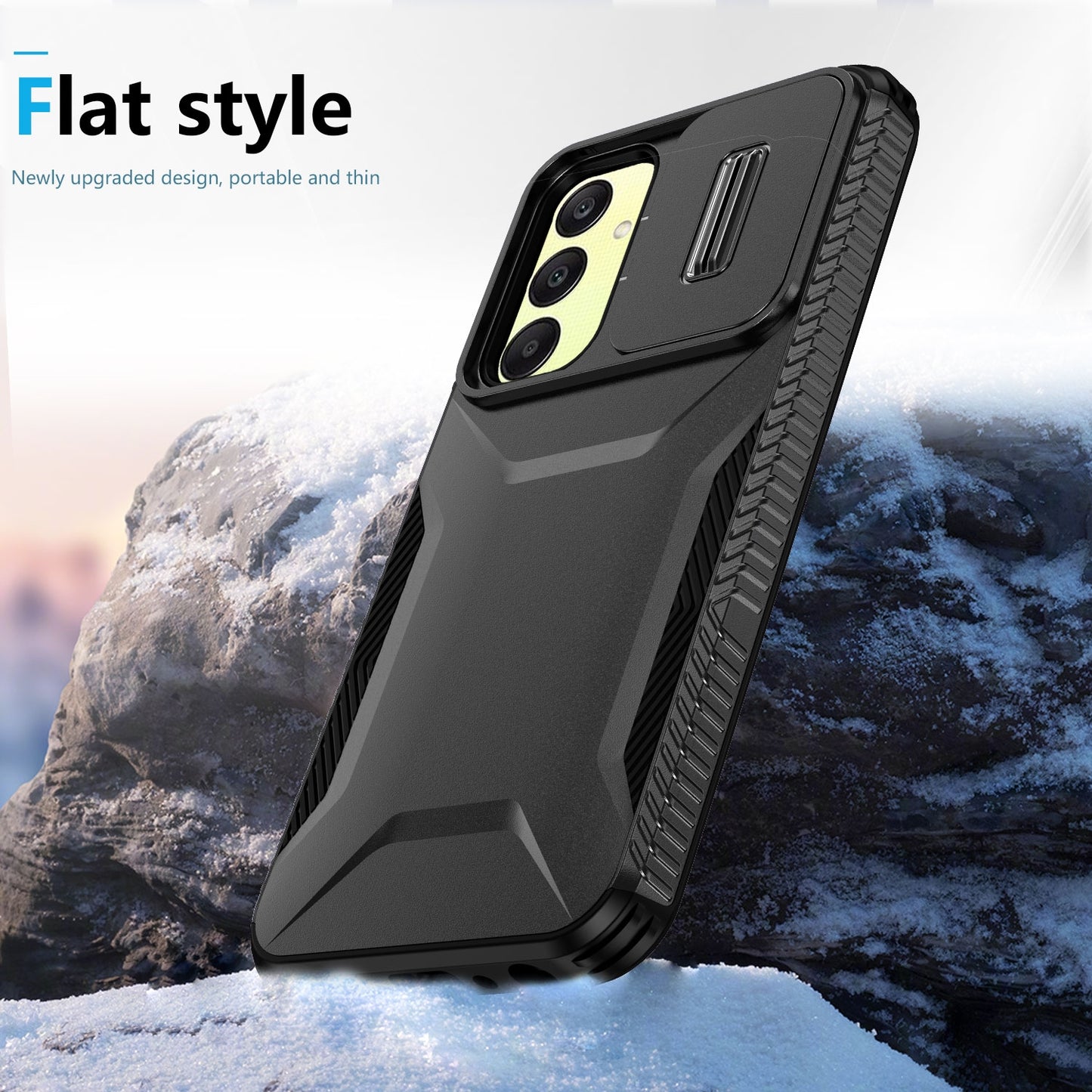 Samsung Galaxy A25 5G Phone Case with Sliding Camshield | Military-Grade TPU & PC Protective Anti-Scratch Anti-Skid Cover, Durable Shockproof Design