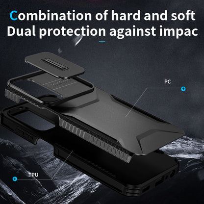 Samsung Galaxy A25 5G Phone Case with Sliding Camshield | Military-Grade TPU & PC Protective Anti-Scratch Anti-Skid Cover, Durable Shockproof Design