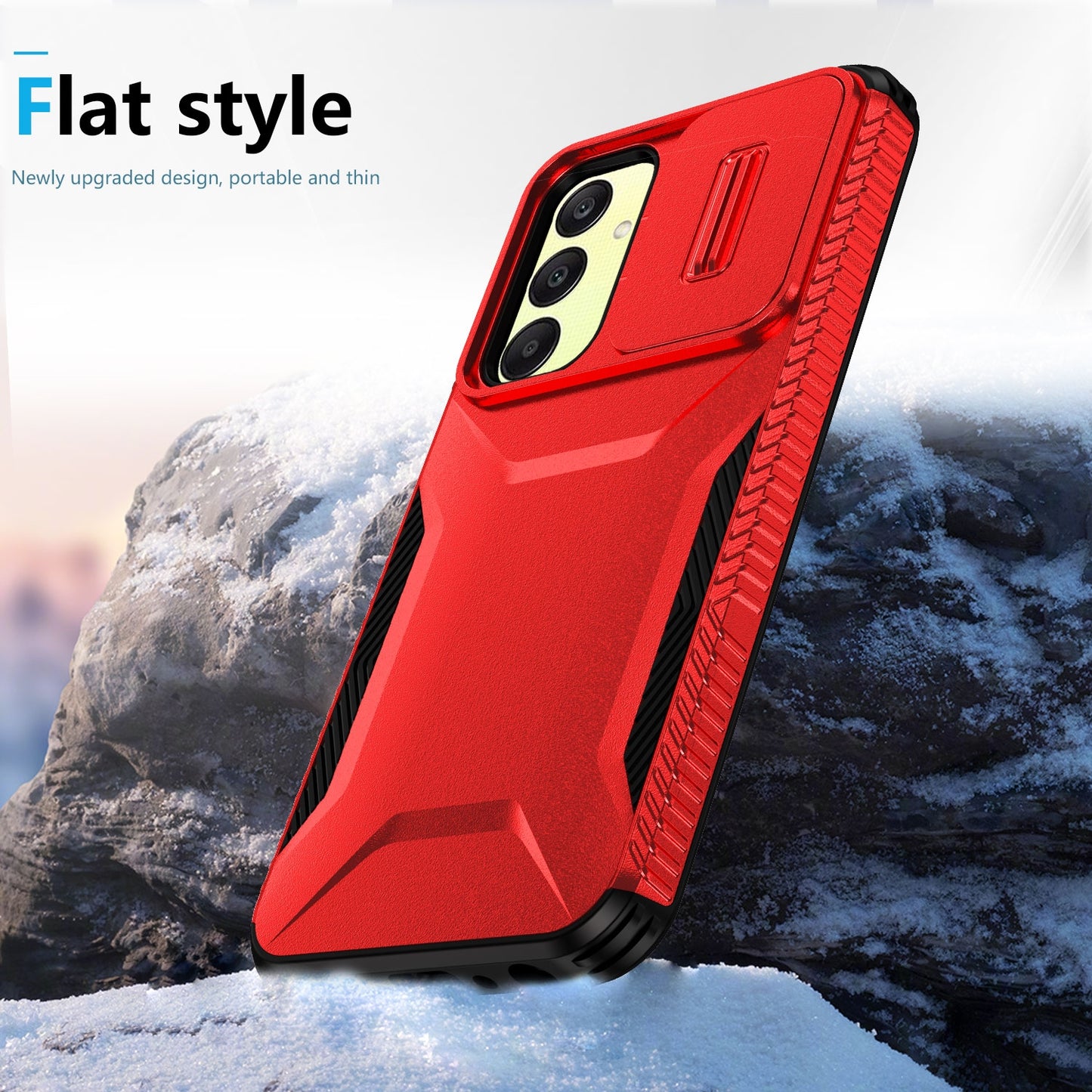 Samsung Galaxy A25 5G Phone Case with Sliding Camshield | Military-Grade TPU & PC Protective Anti-Scratch Anti-Skid Cover, Durable Shockproof Design