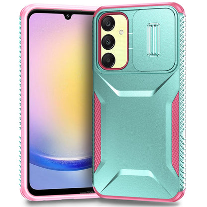 Samsung Galaxy A25 5G Phone Case with Sliding Camshield | Military-Grade TPU & PC Protective Anti-Scratch Anti-Skid Cover, Durable Shockproof Design