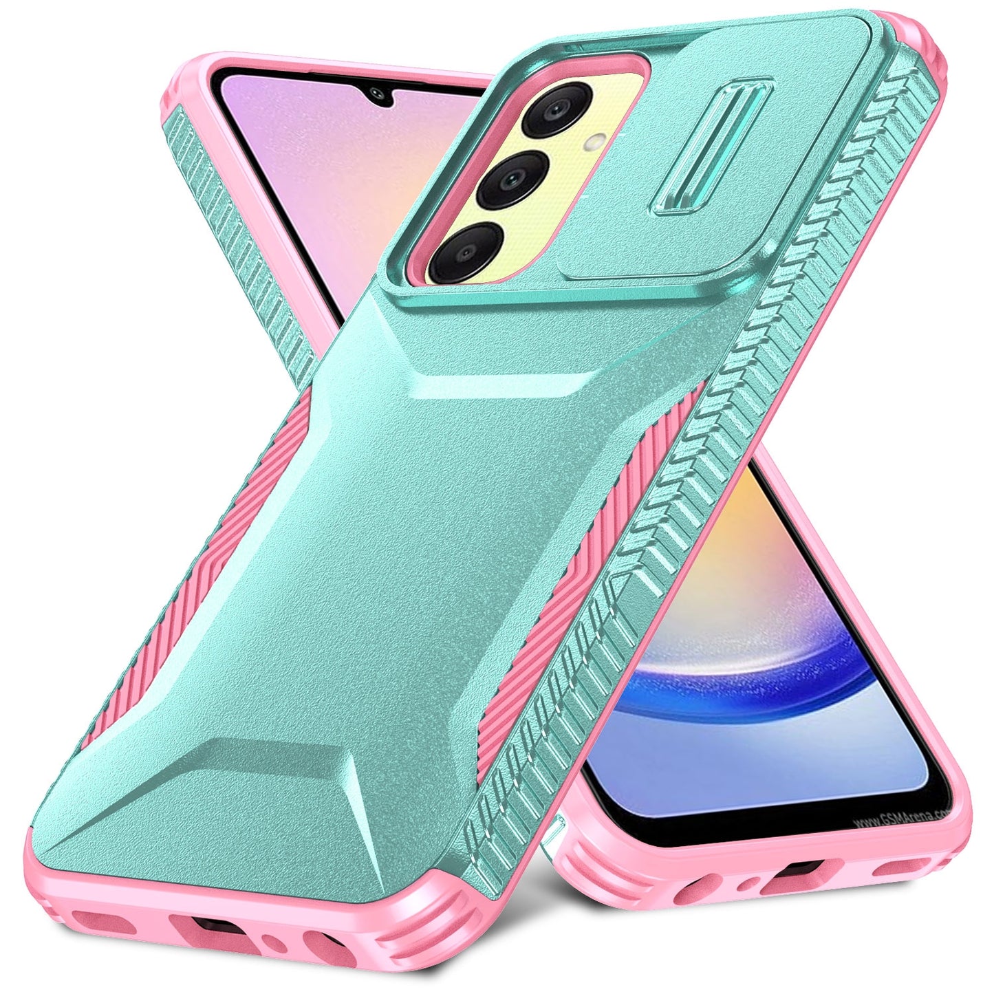 Samsung Galaxy A25 5G Phone Case with Sliding Camshield | Military-Grade TPU & PC Protective Anti-Scratch Anti-Skid Cover, Durable Shockproof Design