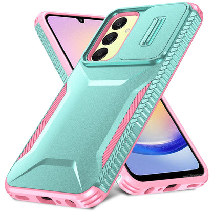 Samsung Galaxy A25 5G Phone Case with Sliding Camshield | Military-Grade TPU & PC Protective Anti-Scratch Anti-Skid Cover, Durable Shockproof Design
